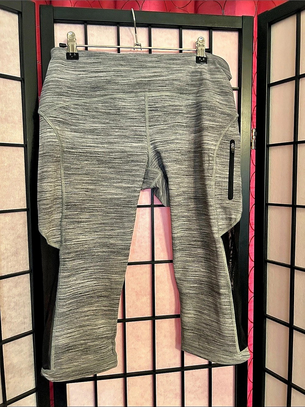 Lululemon Pace Rival Crop Women's Gray & Black Leggings